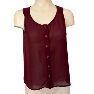 Women’s Sheer Chiffon Top M
